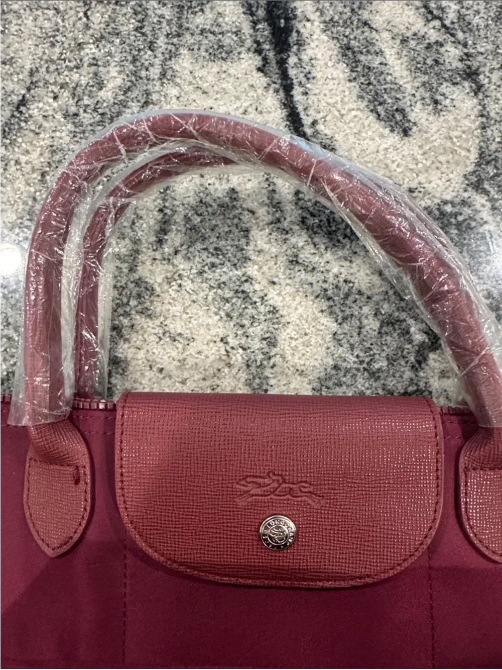 Longchamp Classic Foldable Tote Bag in Deep Wine- medium new - Picture 3 of 7